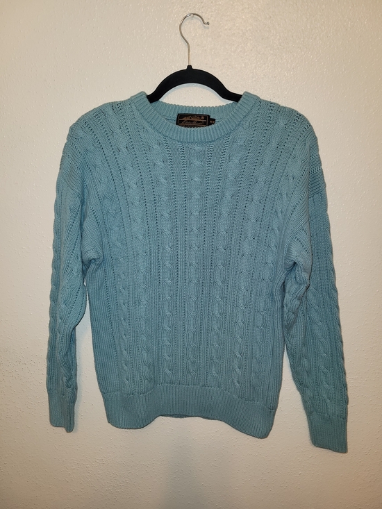 Eddie Bauer Other - Eddie Bauer Vintage 100% Cotton Cable Knit Crewneck Sweater Mens Medium